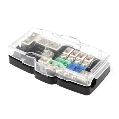 4-kierunkowy uchwyt bezpiecznika MIDI z czerwoną diodą LED